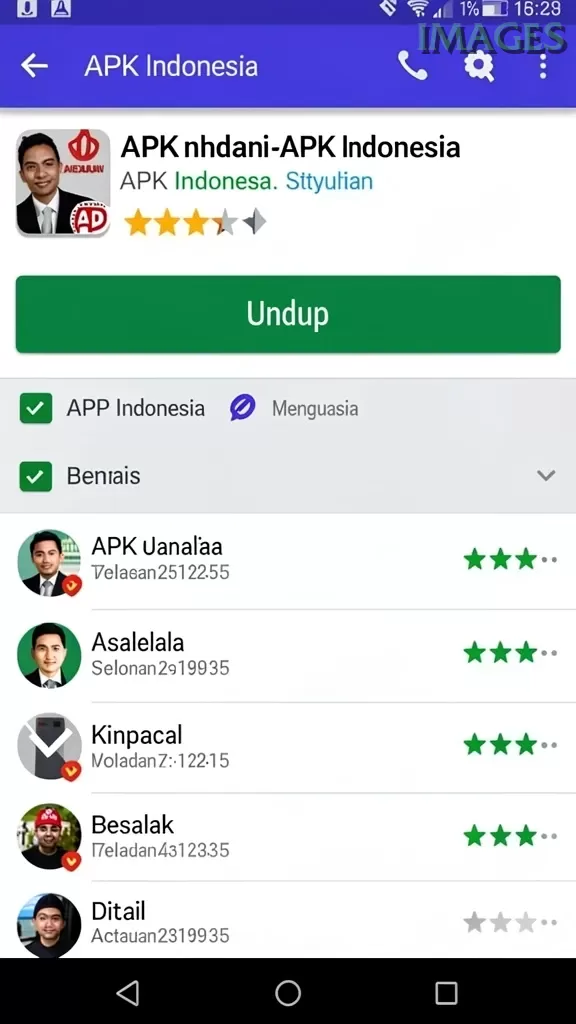 Cuplikan layar WAJAN4D — menu navigasi